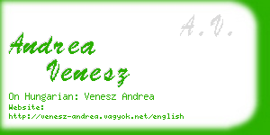 andrea venesz business card